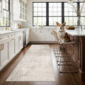 3x7 Washable Hallway Runner Rug: Abstract Stain Resistant Kitchen Rug Farmhouse by HYHAOYUNLAI