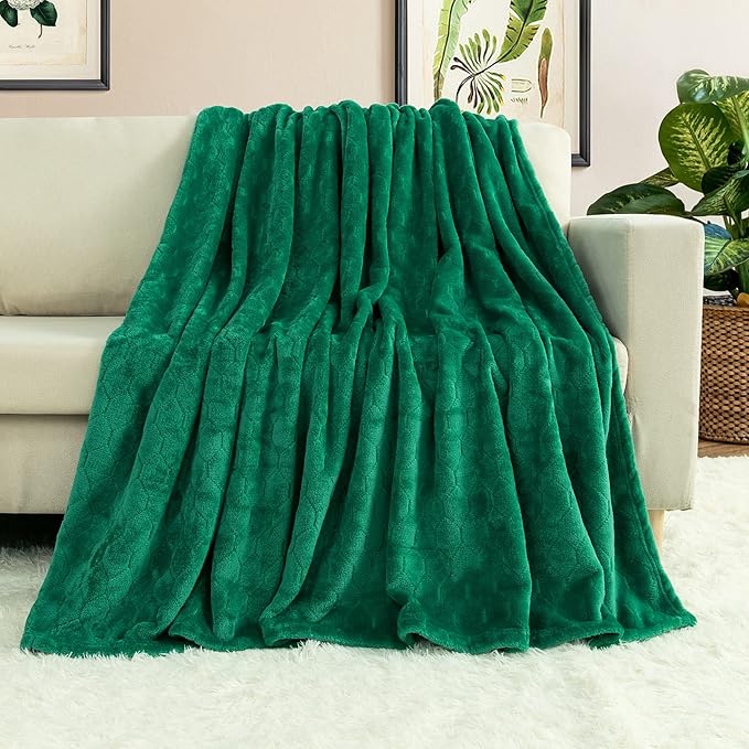 TOONOW Fleece Blanket Textured Fuzzy Plush Throw Blanket Twin Size 60" x 80" - Image 2