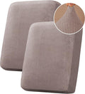 H.VERSAILTEX Velvet Stretch Couch Cushion Cover Plush Cushion Slipcover by HVERSAILTEX