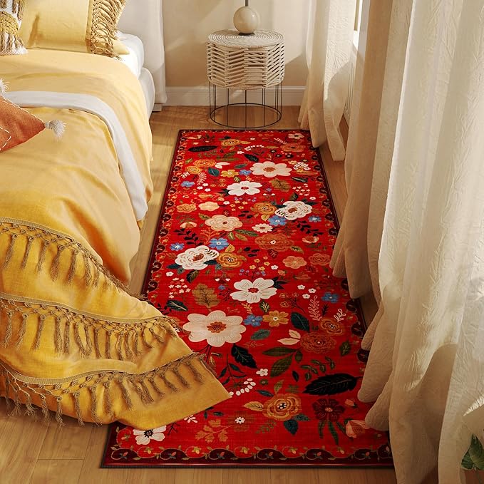 Rugcomf Runner Rug for Hallways Kitchen Rug Non Slip 2'6''x8' Washable Runner - Image 5