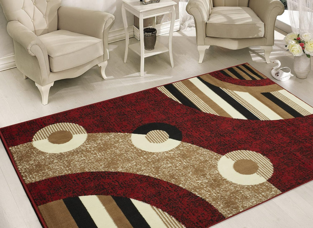 Sweet Home Stores Clifton 2nd Collection Modern Circles Design Area Rug (5...