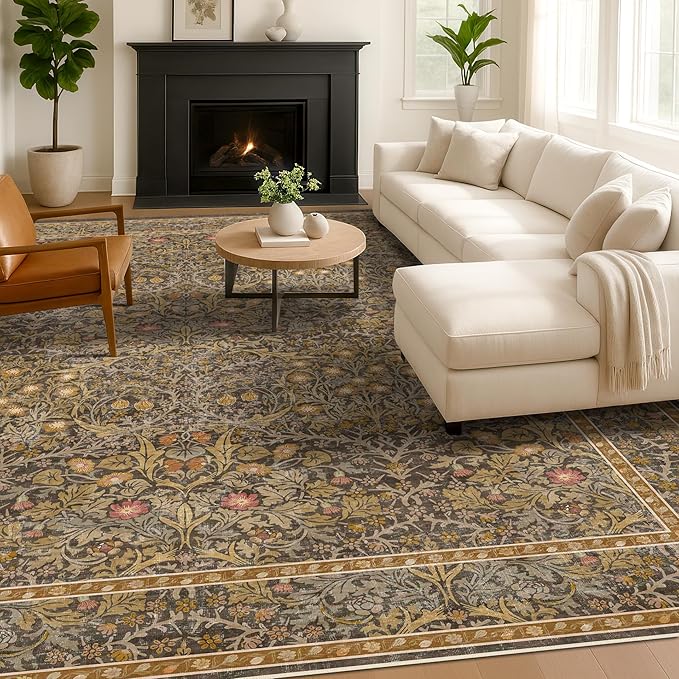 Washable 10x14 Living Room Rug by HazoHaus