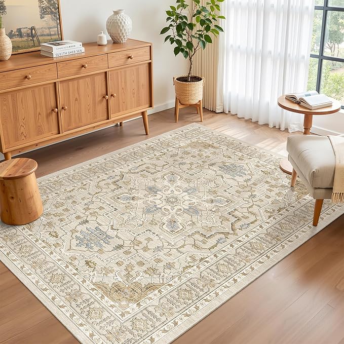 Madane Area Rug 3x5, Entryway Washable Vintage Runners Bedroom Non Slip Indoor - Image 4
