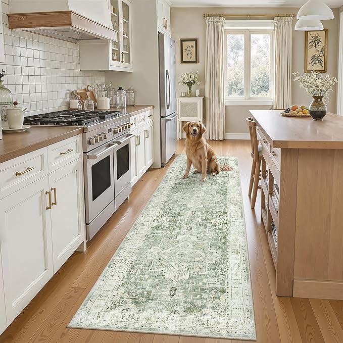 Madane Runner Rug 2x8, Washable Hallway Runner Rugs, Non-Slip Low-Pile Soft by Madane