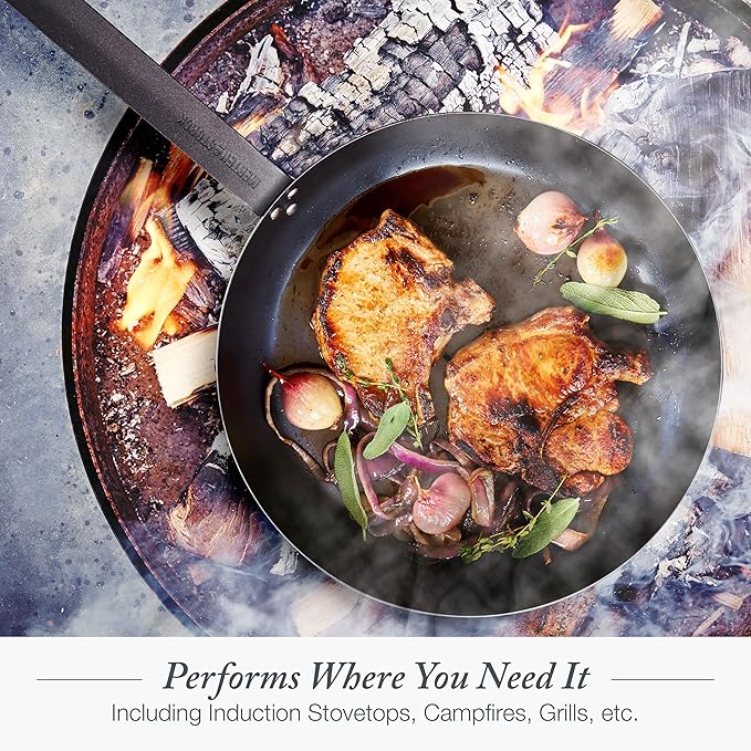 Merten & Storck Pre-Seasoned Carbon Steel 10” Frying Pan Skillet, Use on - Image 3