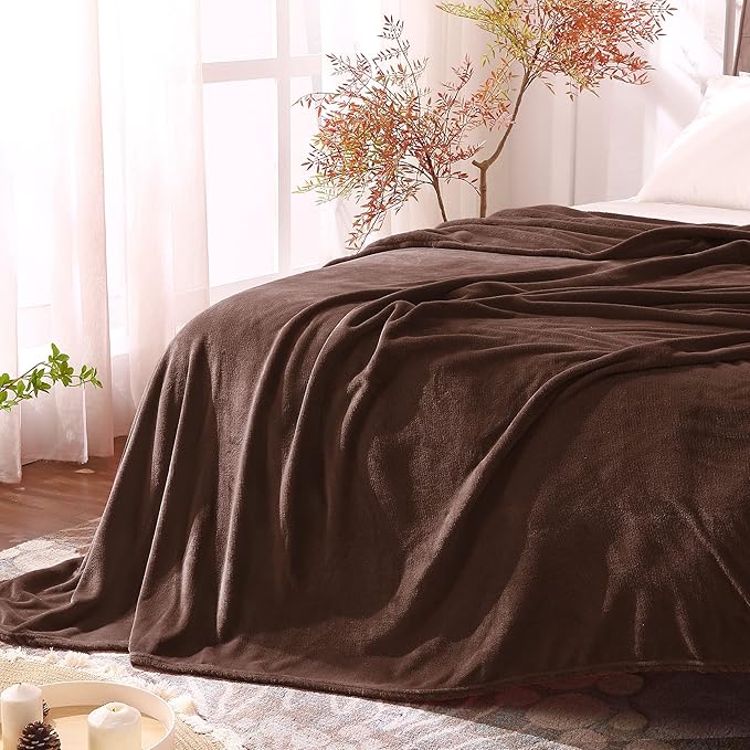 BEDELITE Fleece Blanket Twin Size Brown Throw Blankets - Image 5
