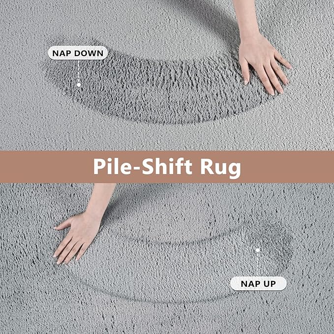 FinRèc 5x7 Washable Area Rugs for Bedroom Living Room, Low Pile Thin Rug Solid - Image 8