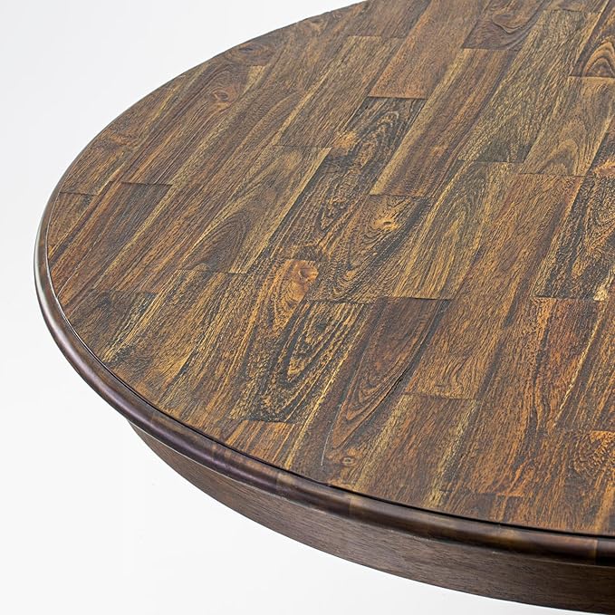 East West Furniture F3EL7-718 7 Piece Kitchen Table Set Consist of a Round Di...