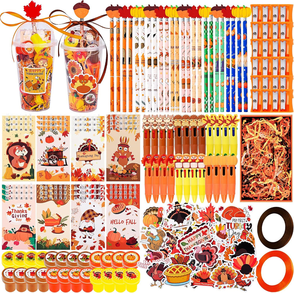 LiYiQ 24 Set 247 Pcs Thanksgiving Party Favors Return Gifts for Party, Studen...