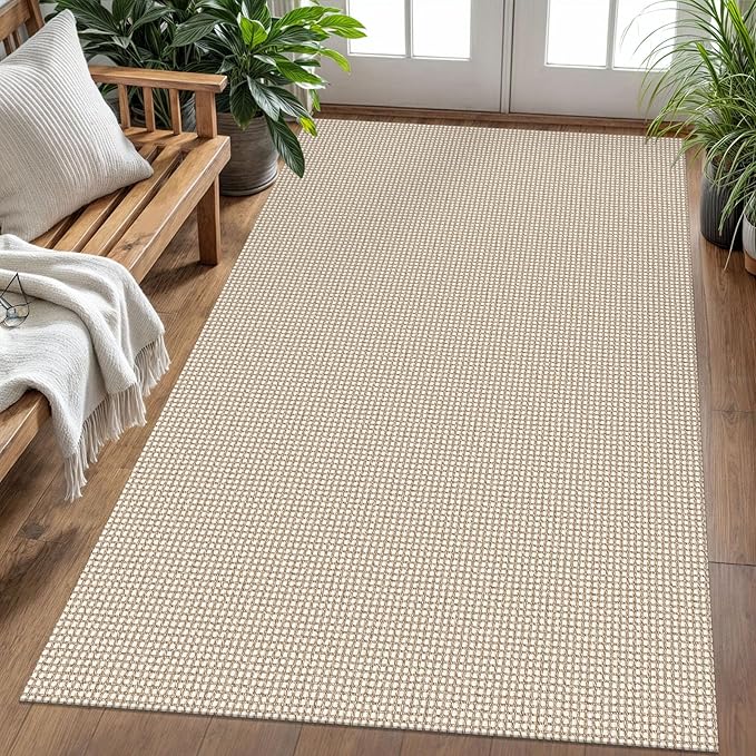 KOZYFLY Washable Area Rug 4x6 ft Non Slip Rubber Backed Living Room Rugs by KOZYFLY