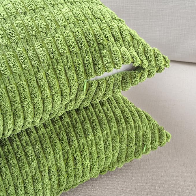 Fancy Homi 4 Packs Boho Lime Green Decorative Throw Pillow Covers 24x24 Inch - Image 3