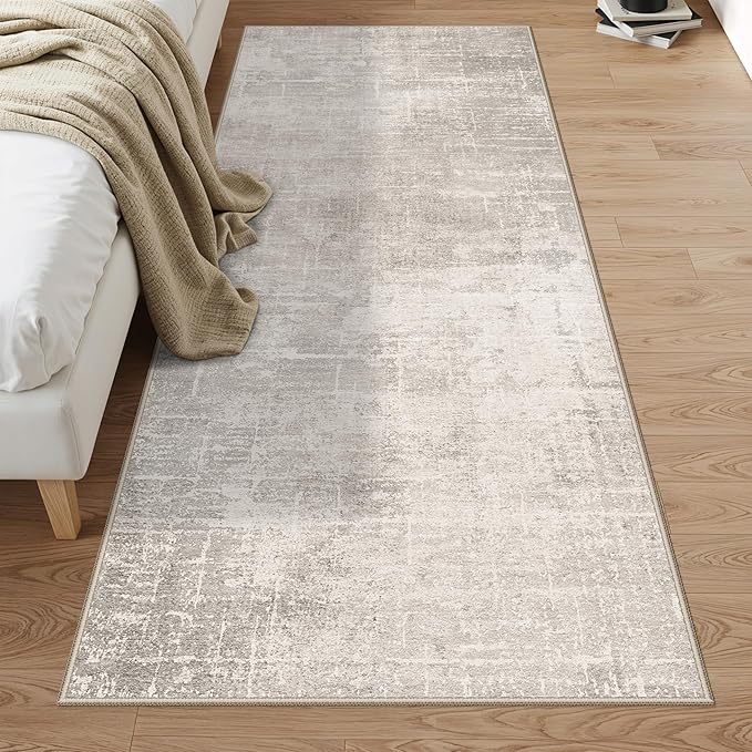 3x7 Washable Hallway Runner Rug: Abstract Stain Resistant Kitchen Rug Farmhouse - Image 2