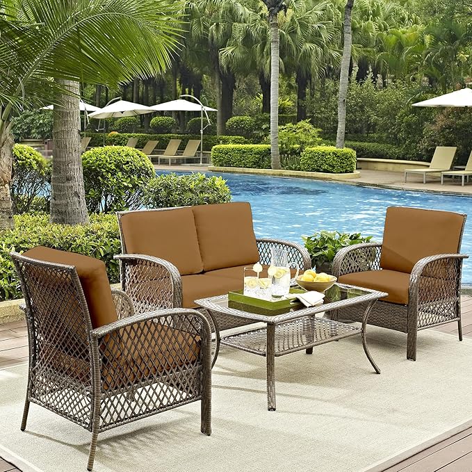 8Pcs Outdoor Cushion Covers, Patio Cushion Covers, Stretch Elastic Slipcovers - Image 6