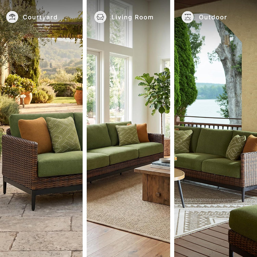 Signature Design by Ashley Horizon Hall Casual Outdoor Sofa with Cushions, Ru...