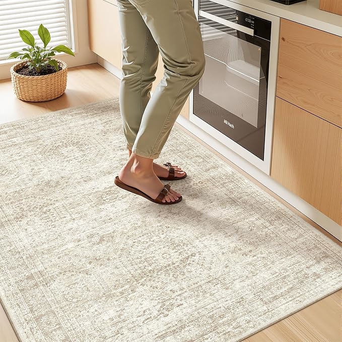 3x4 Washable Area Rug for Entryway, Soft Kitchen Rugs Non Slip for Dining Room