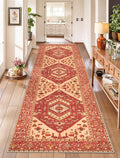 SERISSA Runner Rug for Hallways, Long Boho Rug Vintage Red Hallway Stair Ultra by SERISSAHomeDecorCollection