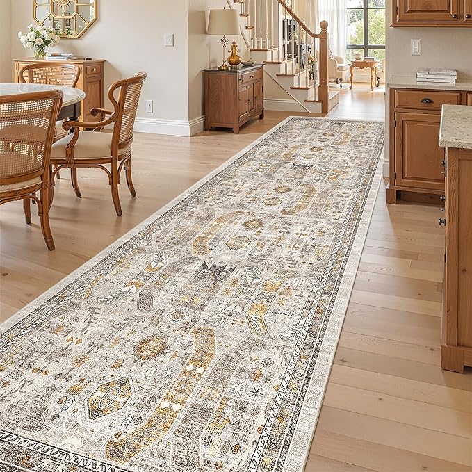 Madane Hallway Rug 3x10, Kitchen Rugs Washable Entryway Rug Vintage Kitchen by Madane