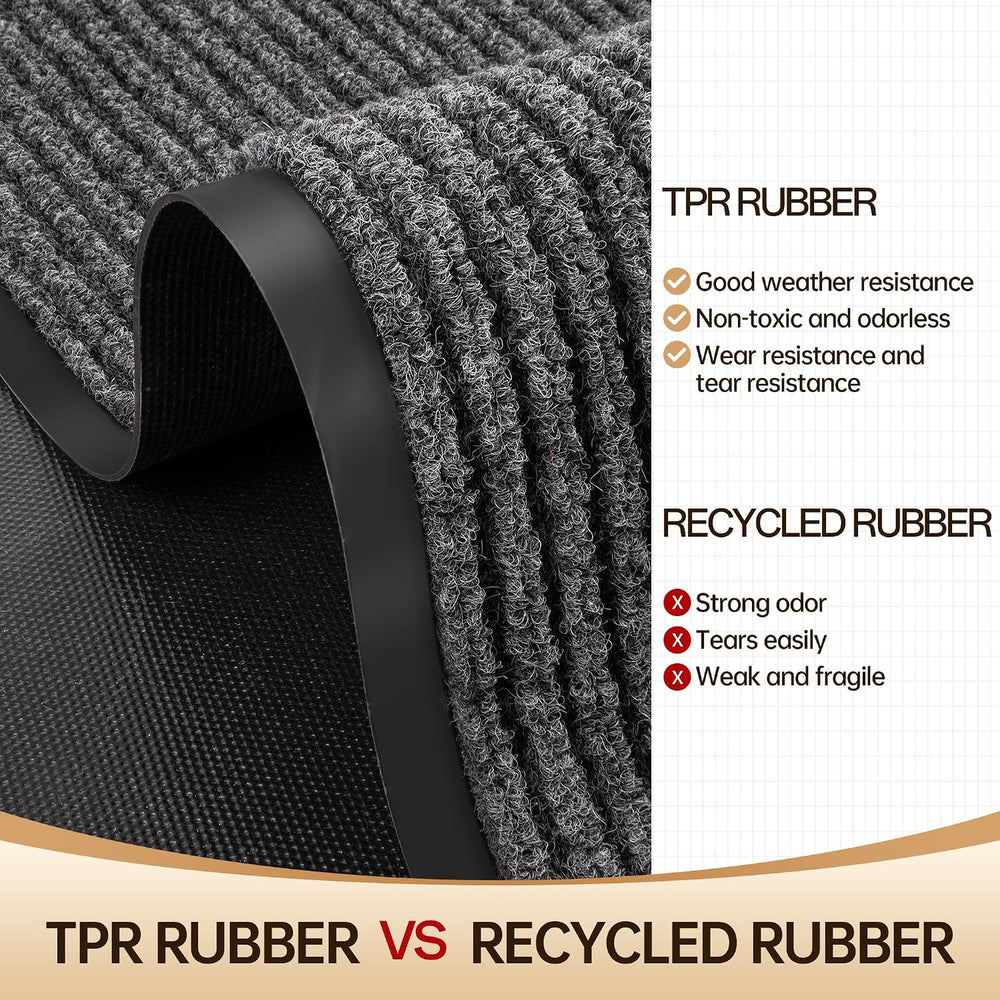 Amyracel Front Door Mat 2'x4', Heavy Duty Waterproof Indoor Outdoor D...