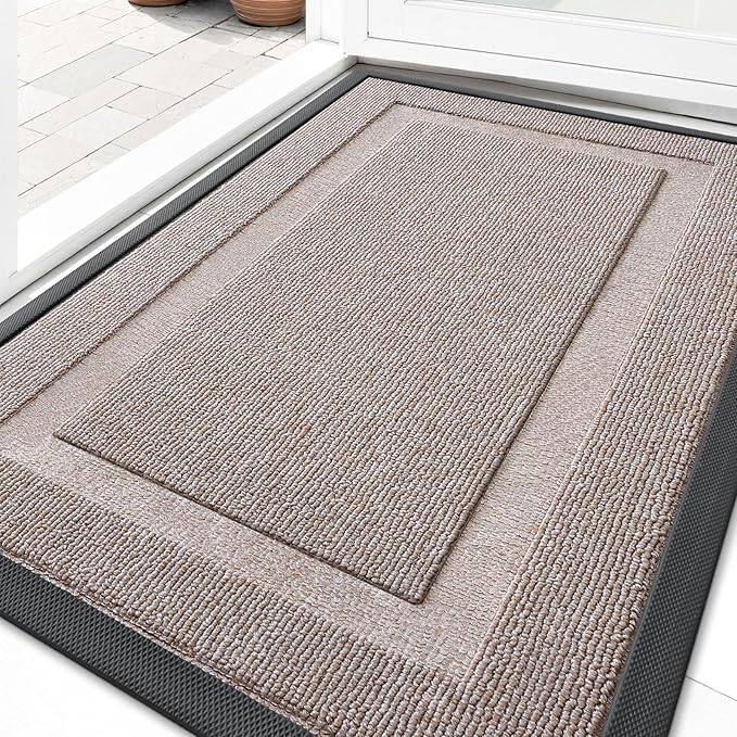 OLANLY Front Door Mat Indoor Outdoor Entrance, Waterproof All-Season, by OLANLY