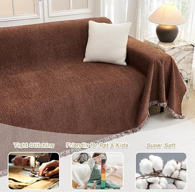 MYSKY HOME Couch Cover for Dogs Washable Couch Covers Couch Covers for Sofa - Image 2