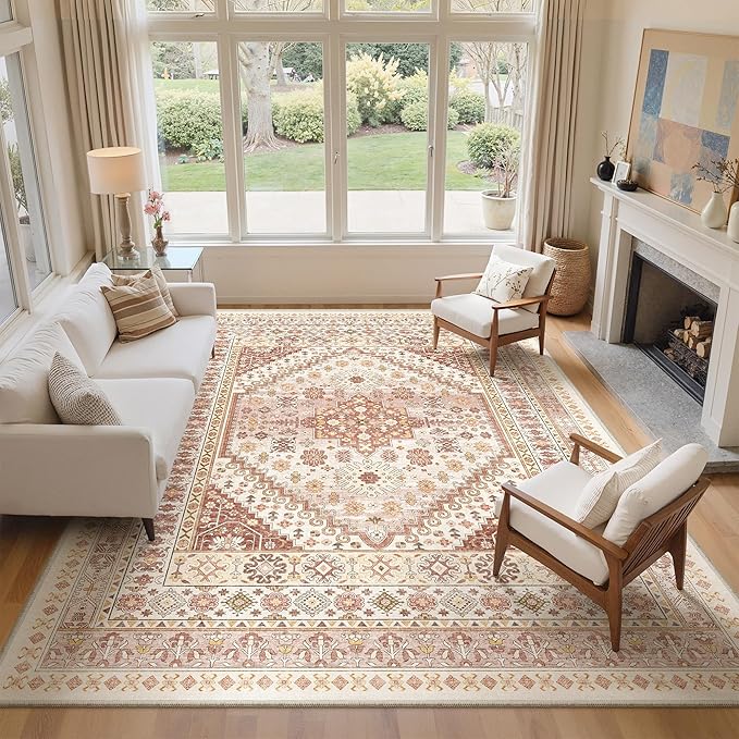 zesthome 8x10 Area Rugs for Living Room, Non-Slip Backing Washable Rugs - Image 4