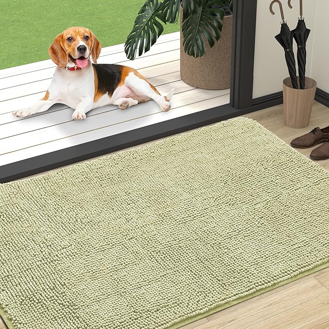 OLANLY Dog Door Mat for Muddy Paws 47x32, Absorbs Moisture and Dirt, Absorbent by OLANLY