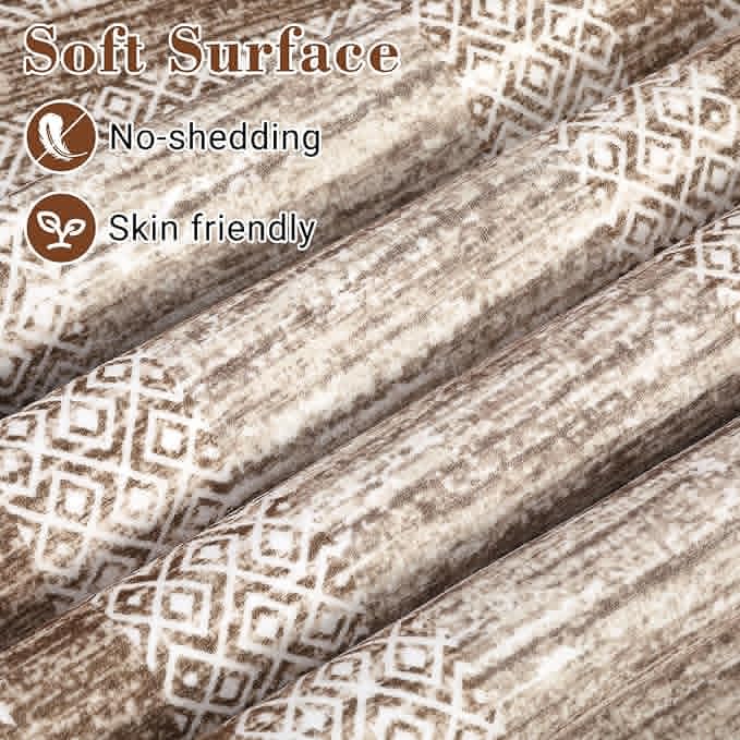 GarveeHome 8x10 Large Washable Area Rug Modern Bordered Rug Distressed - Image 4