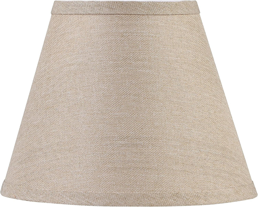 Aspen Creative 56028, Empire Uno Lamp Shade in Medium Brown Burlap Textured F...