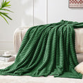BEDELITE Fleece Throw Blanket for Couch – 3D Ribbed Jacquard Soft and Warm by BEDELITE