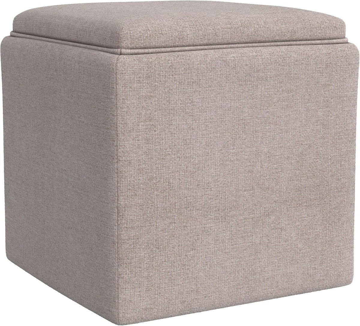 homepop 17.5" storage ottoman with tray top, main product view