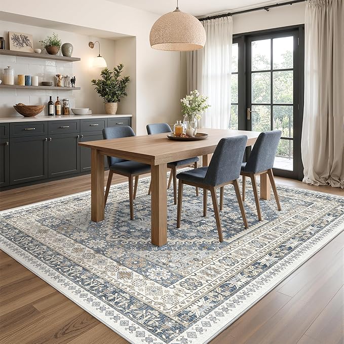 6x9 Area Rugs for Living Room, Soft Low Pile Indoor Washable Rugs for Bedroom - Image 5