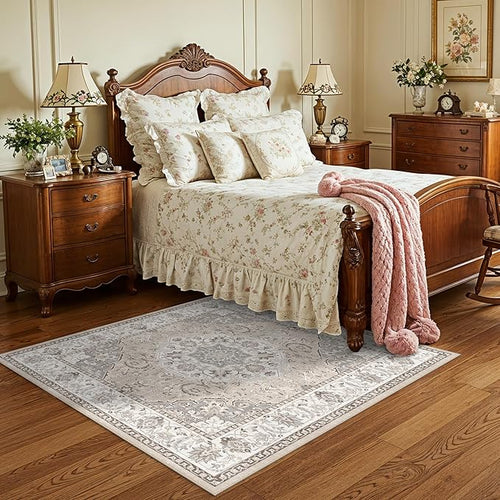 4x4 Washable Square Area Rug: Soft Entryway Kitchen Carpet by HYHAOYUNLAI