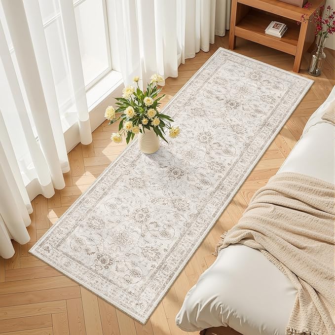 Madane 2x6 Washable Runner Rug Non-Slip, Vintage Kitchen Hallway Rug - Image 9