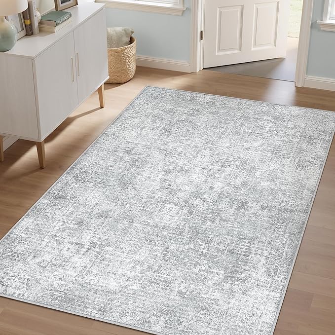 PureCozy 4x6 Area Rug Washable Vintage Entryway Living Room Carpet Indoor - Image 5