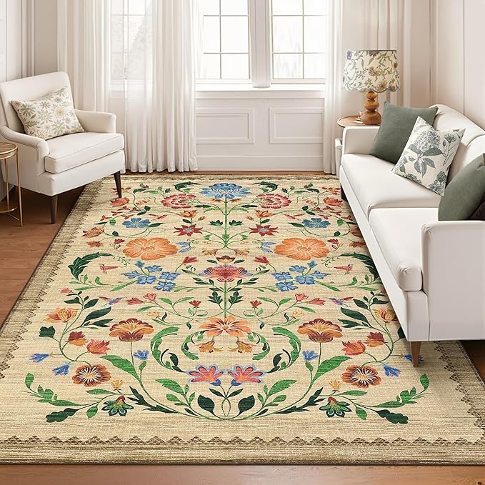 GarveeHome Washable Rug 9x12 Area Rugs by GarveeHome