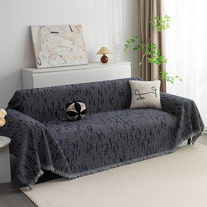 MYSKY HOME Couch Covers for 2 Cushion Couch Sofa, Chenille L Shape Sectional by MYSKYHOME