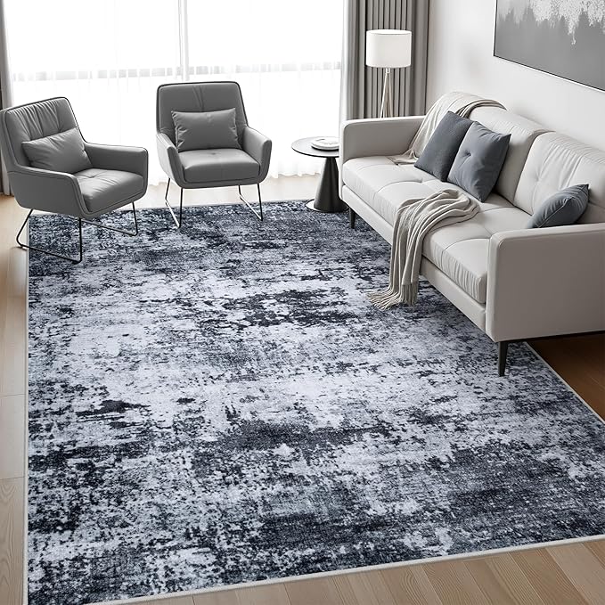 6x9 Area Rug Living Room Rug: Washable Modern Abstract Soft Thin Rug Indoor - Image 2