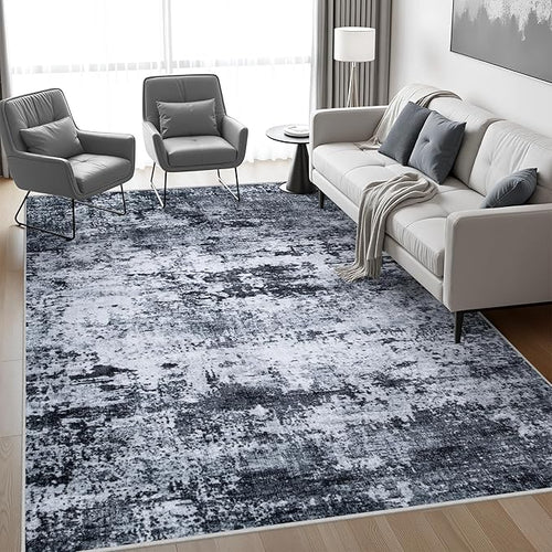 6x9 Area Rug Living Room Rug: Washable Modern Abstract Soft Thin Rug Indoor - Image 2