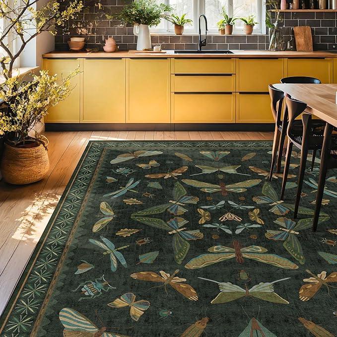 Hazo Haus 7x9 Insect Dark Green Rugs - Image 3