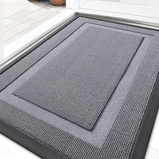 OLANLY Front Door Mat Indoor Outdoor Entrance, Waterproof All-Season, by OLANLY