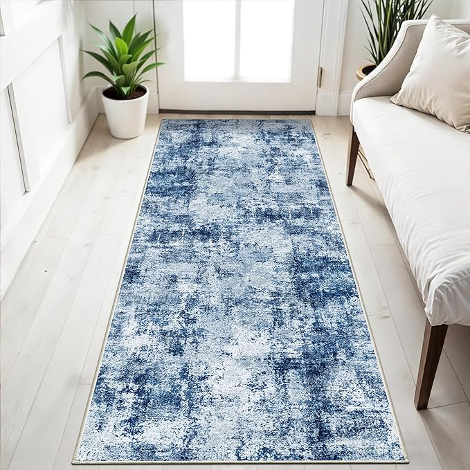 3x6 Washable Entryway Runner Rug: Non Slip Wide Hallway Runners Easy-to-Clean - Image 2