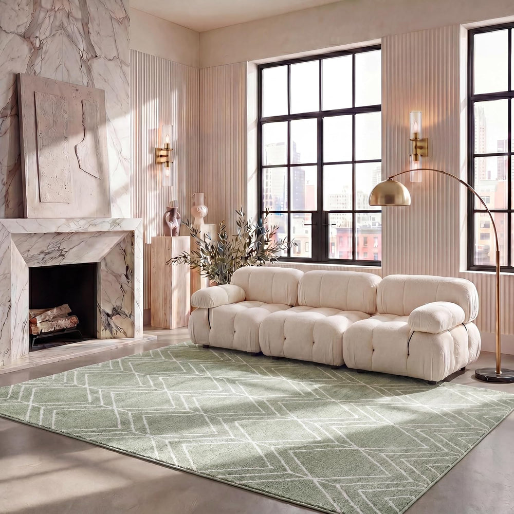 SAFAVIEH Adirondack Area Rug 8'x10', Modern Sage & Ivory ADR241Y