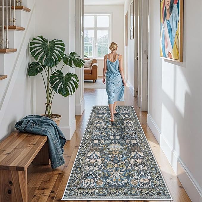 3x6 Washable Entryway Area Rugs: Vintage Easy to Clean Kitchen Rug Runner Soft - Image 7