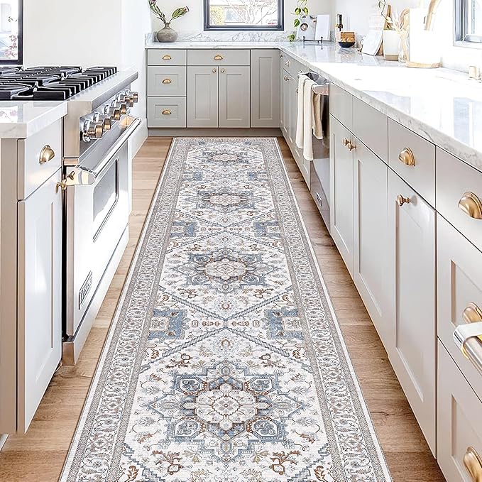 OPPODREAM Soft Entryway Rug 2x10, 2x10 Rug Runner, Neutral Washable Hallways by OPPODREAM