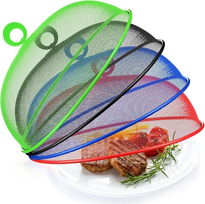 Foaincore 8 Pcs Metal Mesh Food Covers Tent Umbrella 11 Inch Outside Mesh Food by Foaincore
