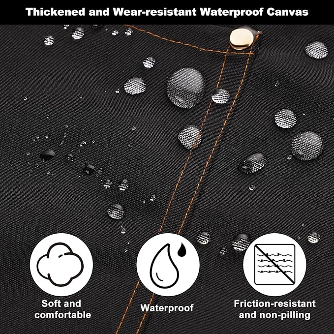 Chef Aprons for Women Men with Pockets, Oil-Repellent & Water-Resistant - Image 3