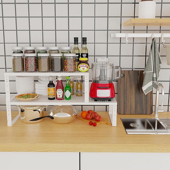Jojocross Expandable Adjustable Stackable Kitchen Organizer, Spice Rack - Image 2