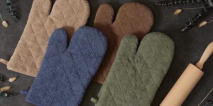 DII Basic Terry Collection 100% Cotton Quilted, Oven Mitt, 2 Piece - Image 6