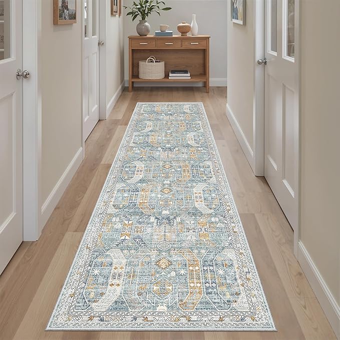 Madane Runner Rug 2x8, Washable Hallway Runner Rugs, Non-Slip Low-Pile Soft by Madane