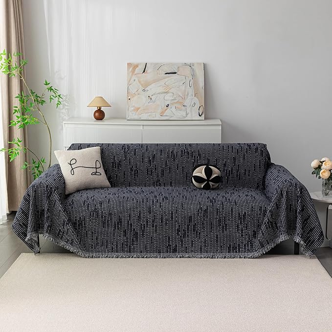 MYSKY HOME Couch Covers for 2 Cushion Couch Sofa, Chenille L Shape Sectional - Image 2